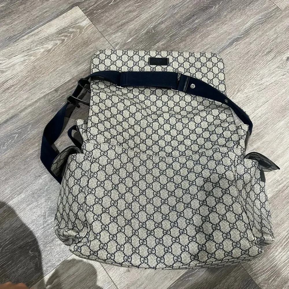 Gucci GG Monogram Navy Diaper Bag - Picture 2 of 12